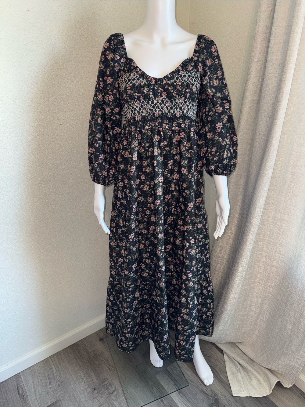 NWT Baltic Born Louisa Smocked Maxi Dress 
Size Medium